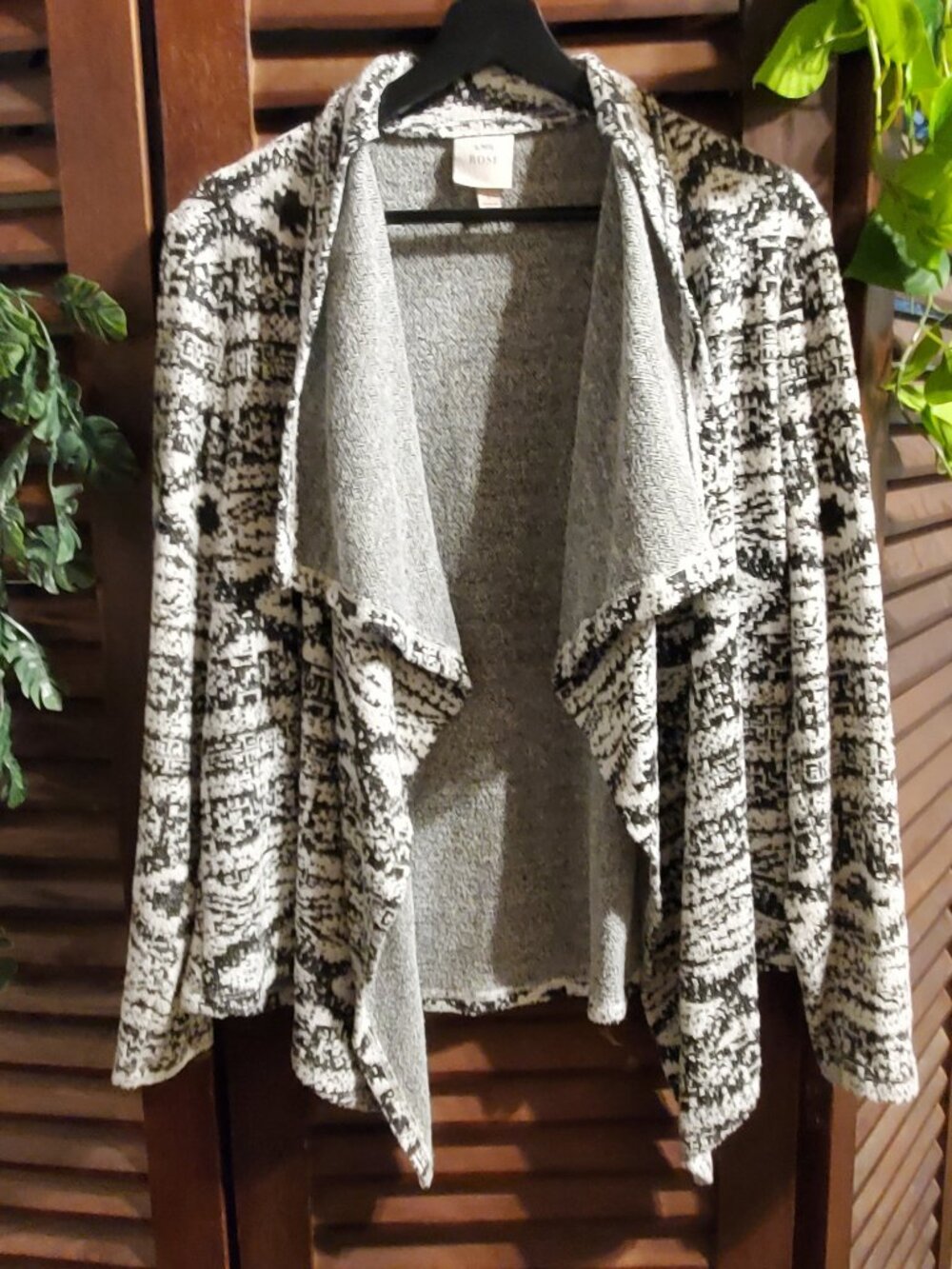 Space Dye Waterfall Hem Cardigan